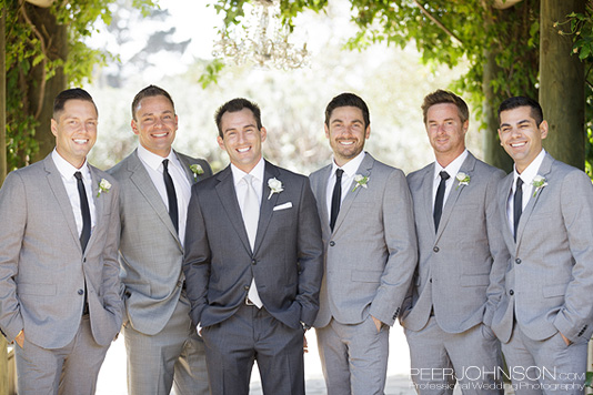 Groomsmen at the Bernardus Lodge