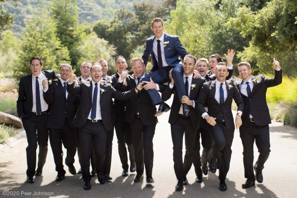 Groomsmen at a carmel valley wedding