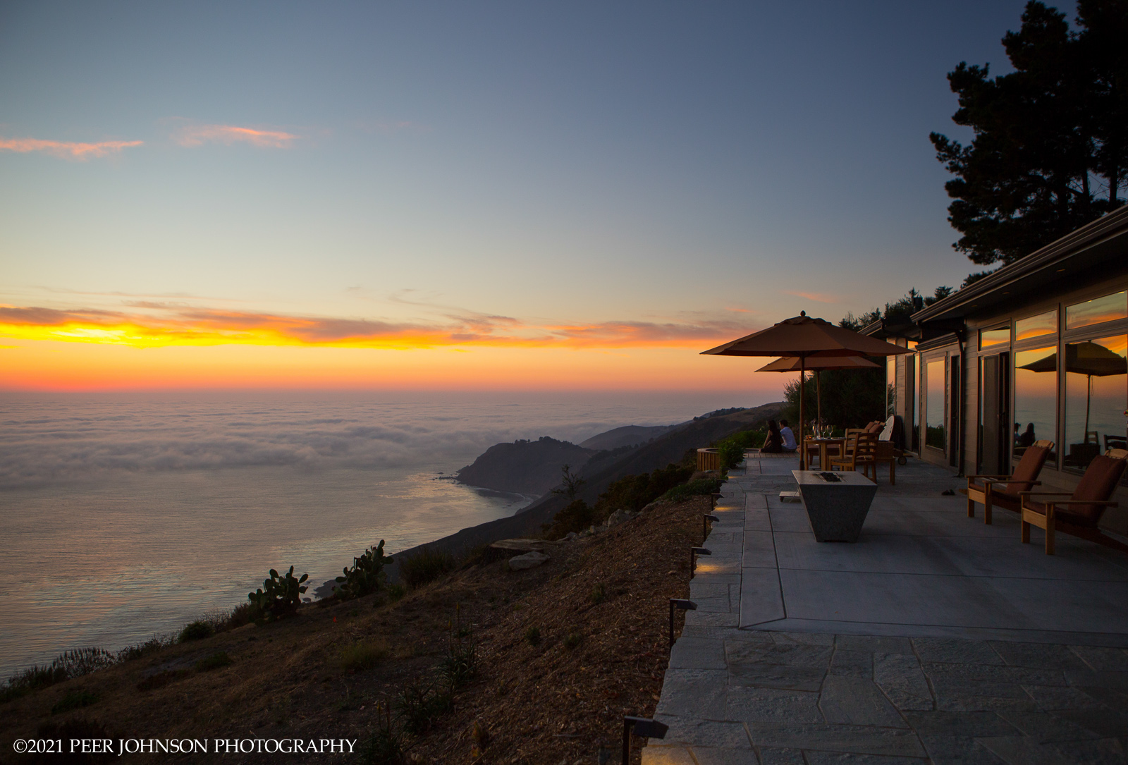 A view of the Cooper House on the grounds of The Post Ranch Inn in Big Sur, California.